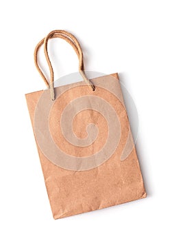 Package of eco-friendly brown paper with shadow isolated