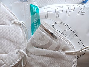 Package of FFP2 protection masks against Covid-19