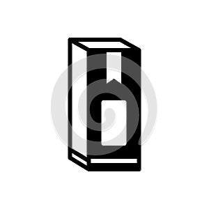 Black solid icon for Package, collection and bundle