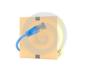 Package with network cable