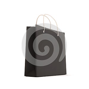 Package for purchases the black isolated on a white background