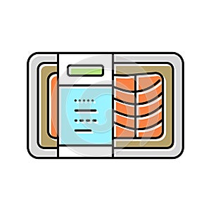 package salmon color icon vector illustration