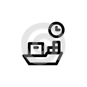 Package Shipping Delayed Icon