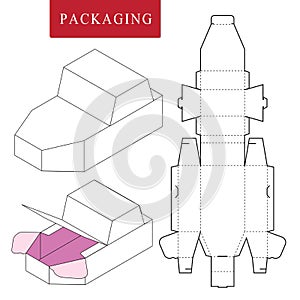 Package Template. Isolated White Retail Mock up