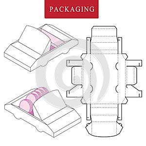 Package Template. Isolated White Retail Mock up