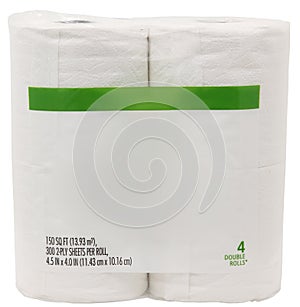 Package of Toilet Paper with Blank Label