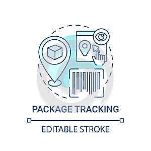 Package tracking concept icon
