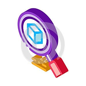 Package tracking isometric icon vector illustration