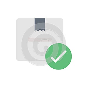 Package vector flat colour icon