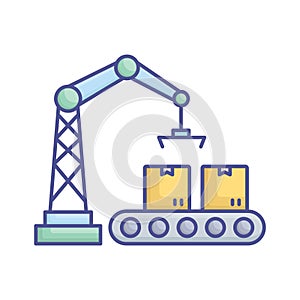 Oil drilling Vector Icon which can easily modify or edit
