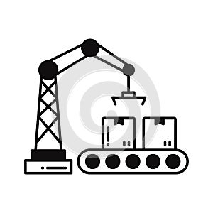 Packages lifter  Vector Icon which can easily modify or edit