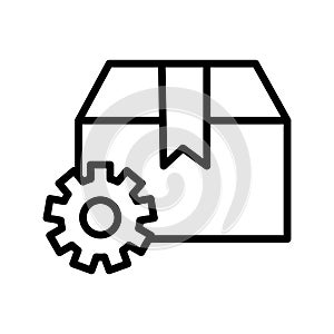 Packages Settings Isolated Vector icon which can easily modify or edit