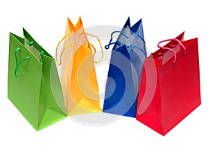 Packages for shopping isolated