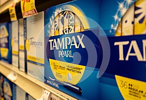 Packages of Tampax