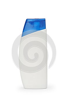 Packaging bottles, plastic packaging, soap, shampoo and laundry detergent on white background