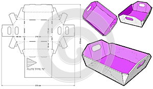 Packaging Box and Die-cut Pattern.