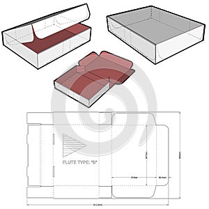 Packaging Box and Die-cut Pattern.