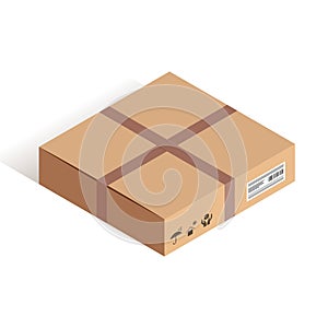 Packaging box isometric icon