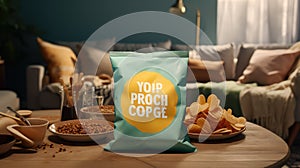 packaging chip bag mockup photo