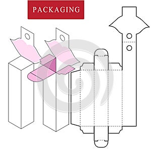 Packaging Design.Vector Illustration of Box.