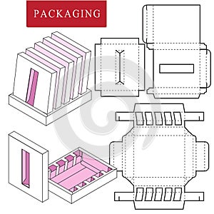 Packaging Design.Vector Illustration of Box. photo
