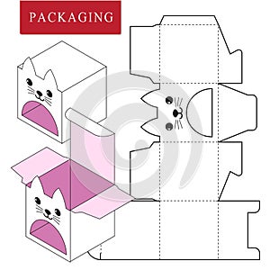 Packaging Design.Vector Illustration of Box.