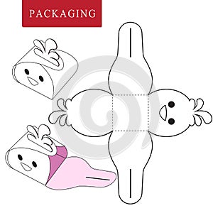 Packaging Design.Vector Illustration of Box.