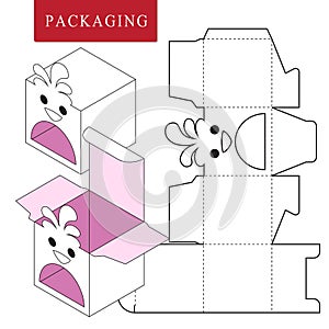 Packaging Design.Vector Illustration of Box.