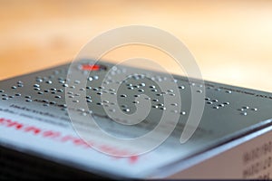 Packaging of drugs labeled in Braille