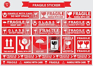 Packaging or Fragile Stickers