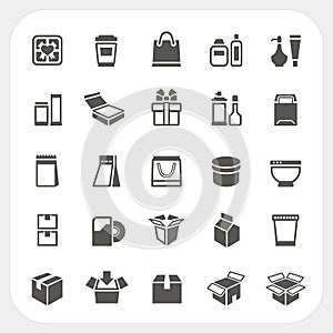 Packaging icons set