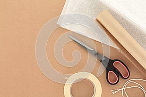 Packaging Materials with Scissors