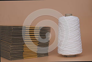 Packaging. Rope for strapping the parcel and box