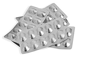 Packaging of tablets isolated,container