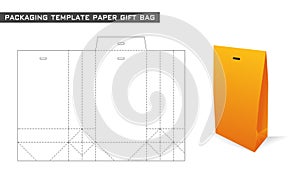Packaging template paper gift bag photo