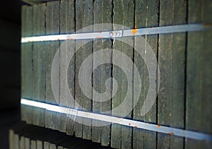 Packed concrete blocks for pavement works background