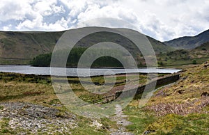 Packed Hiking Path Down to Haweswater Resevoir