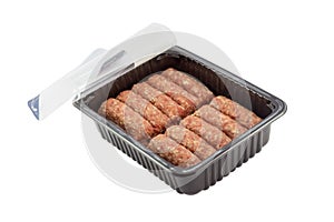 Packed minced meat from supermarket