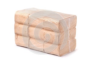 Packed organic pressed sawdust fuel briquettes