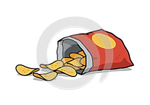 Packet of crisps clipart