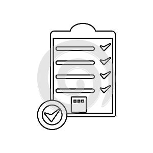 packing box shipping checklist icon. Element of Logistic for mobile concept and web apps icon. Outline, thin line icon for website