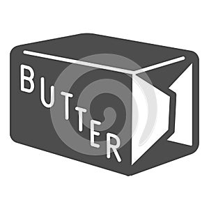 Packing of butter solid icon, dairy products concept, Margarine Pack Bar sign on white background, Pack of butter icon