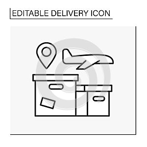 Packing line icon