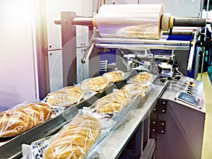 Packing machine for loaves bread