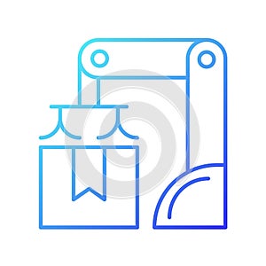 Packing robot gradient linear vector icon
