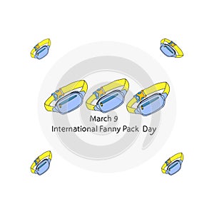 Packs fanny pack day vector