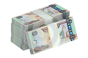 Packs of United Arab Emirates dirhams 3D