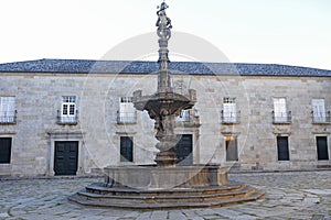 Paco Square and Castelos Fountain in Braga, photo