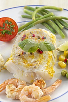 Pad cod curry wit vegetable