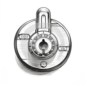 pad combination lock ai generated